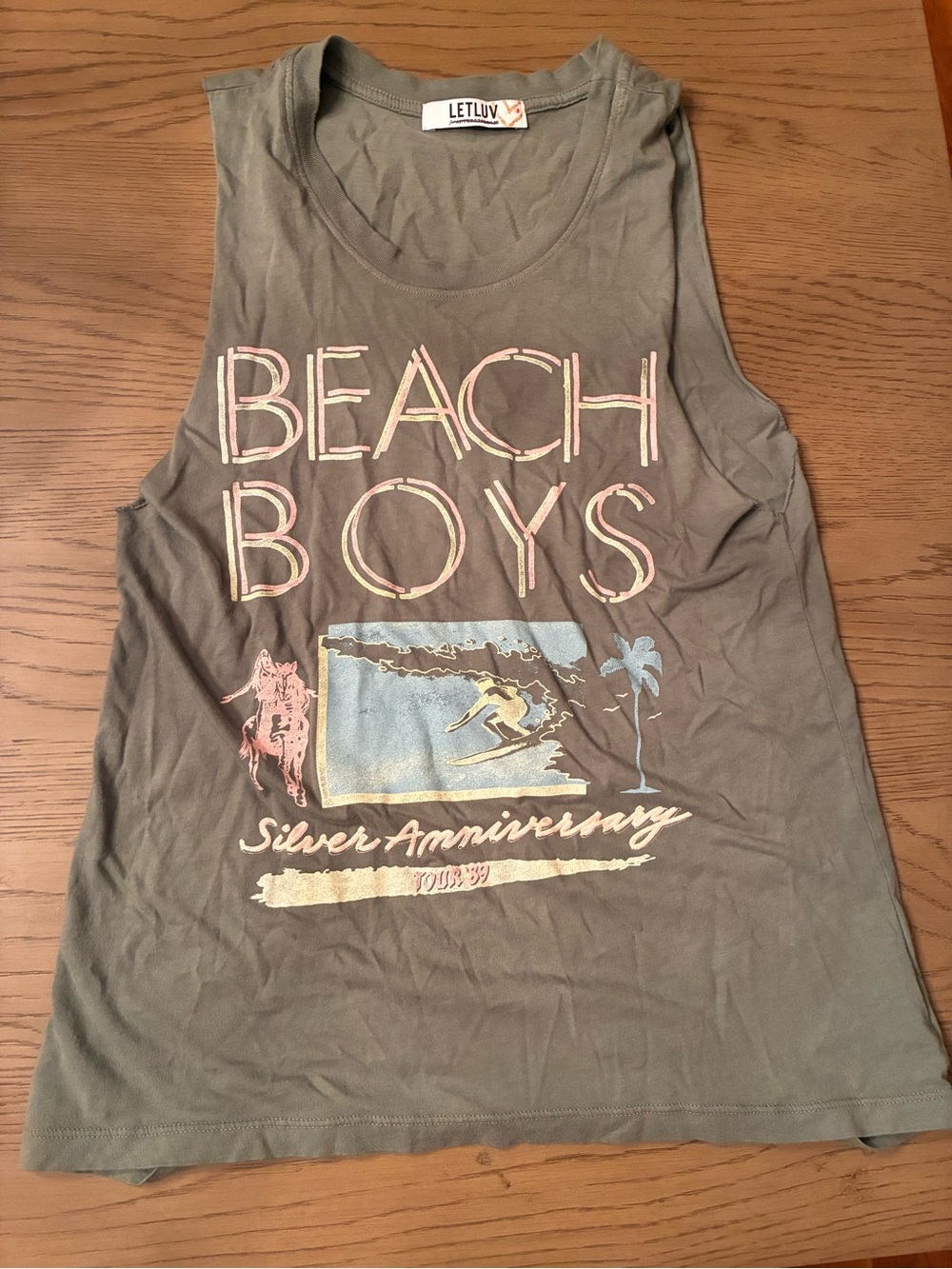 Anthropologie Olive 'Beach Boys' Graphic Tank Top